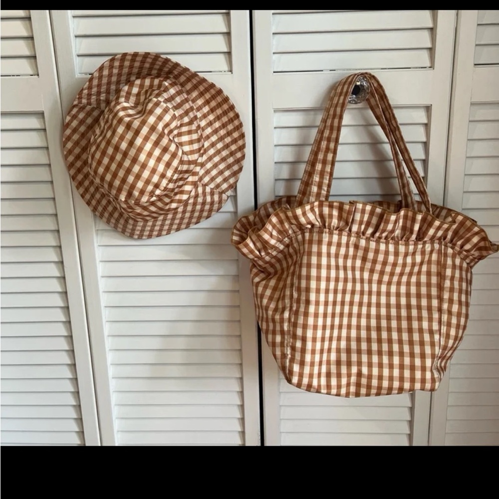 Loeffler Randall Brown Checkered Tote